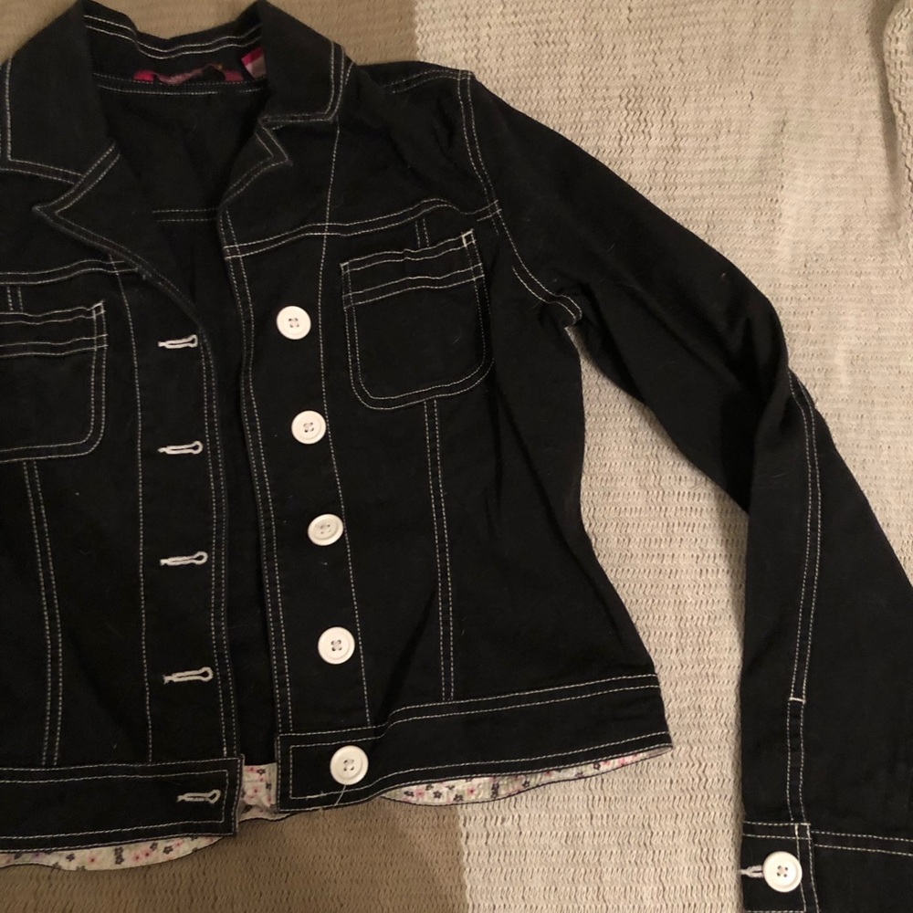 Black denim jacket